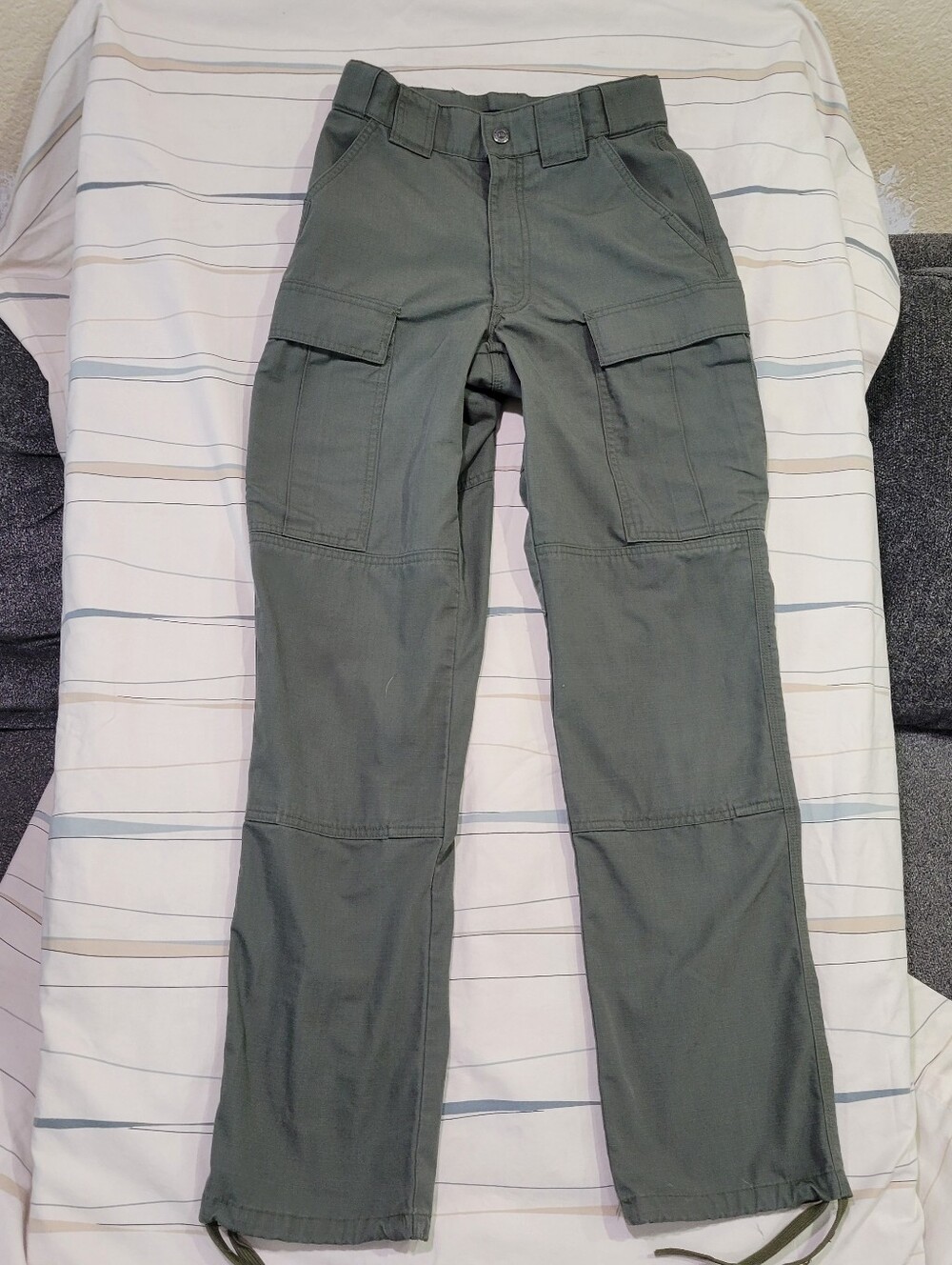 5.11 Tactical Pants Mens Green Tactical Cargo Elastic Waist Work Outdoor XS